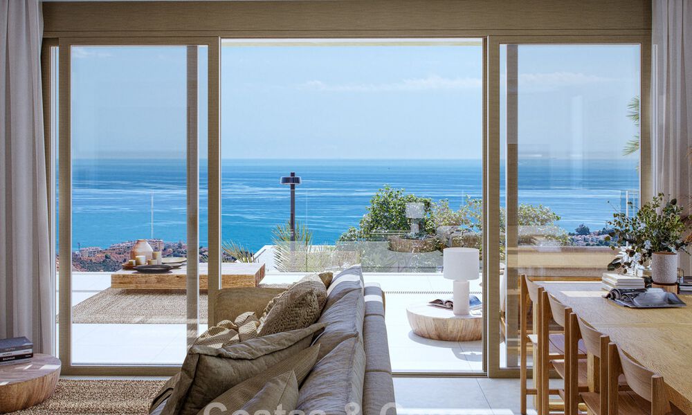 Exclusive semi-detached villas with sea views for sale in a sought-after golf setting in Mijas, Costa del Sol 795280