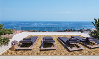 Exclusive semi-detached villas with sea views for sale in a sought-after golf setting in Mijas, Costa del Sol 795281 