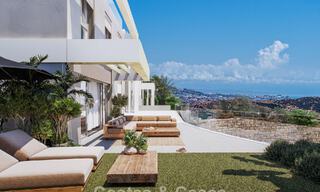 Exclusive semi-detached villas with sea views for sale in a sought-after golf setting in Mijas, Costa del Sol 795284 