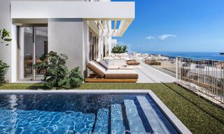 Exclusive semi-detached villas with sea views for sale in a sought-after golf setting in Mijas, Costa del Sol 795286 