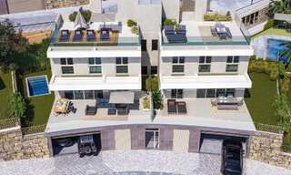 Exclusive semi-detached villas with sea views for sale in a sought-after golf setting in Mijas, Costa del Sol 795287 