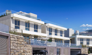 Exclusive semi-detached villas with sea views for sale in a sought-after golf setting in Mijas, Costa del Sol 795288 