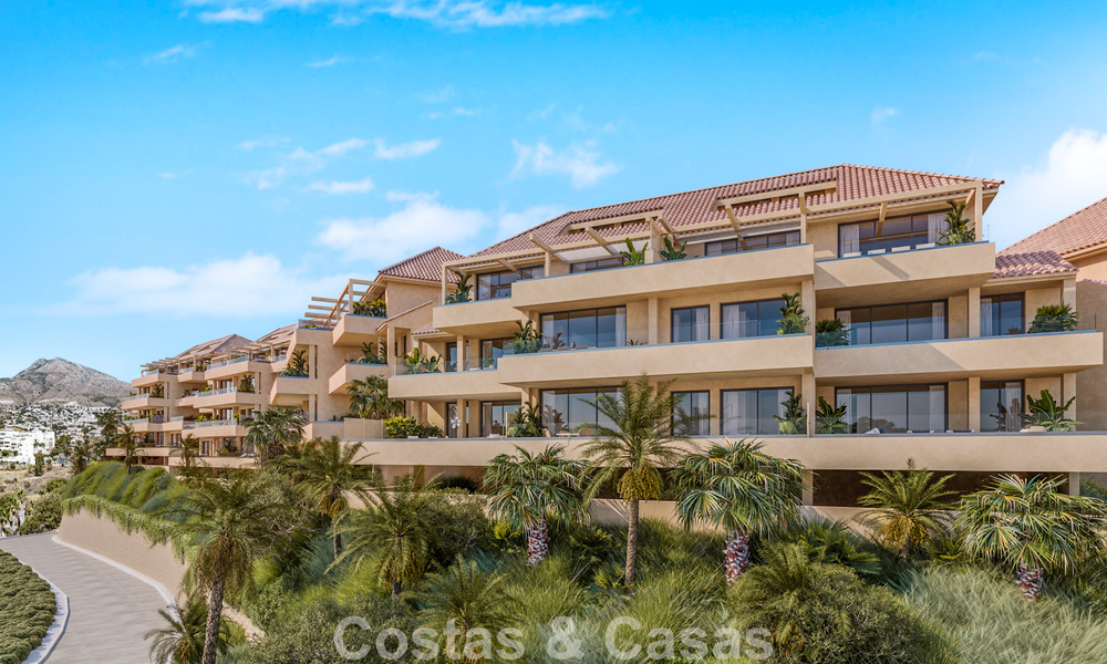 Exclusive new-build apartments with panoramic golf and sea views for sale in Benalmádena, Costa del Sol 795447