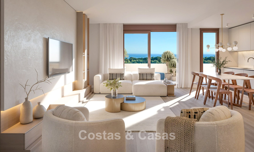 Modern luxury new-build apartments for sale with sea views in Mijas Costa, Costa del Sol 796027