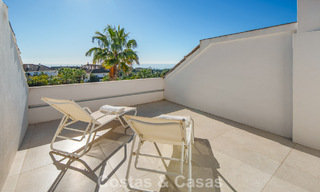 Exclusive duplex penthouse with a modern and light interior for sale in a gated complex on the Golden Mile, Marbella 796414 