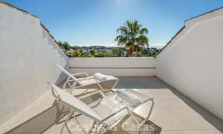 Exclusive duplex penthouse with a modern and light interior for sale in a gated complex on the Golden Mile, Marbella 796415 
