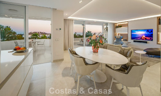 Exclusive duplex penthouse with a modern and light interior for sale in a gated complex on the Golden Mile, Marbella 796424 