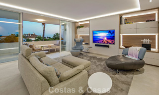 Exclusive duplex penthouse with a modern and light interior for sale in a gated complex on the Golden Mile, Marbella 796427 