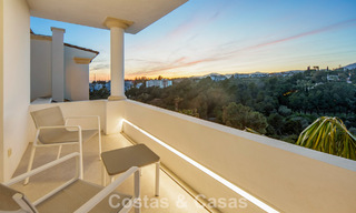 Exclusive duplex penthouse with a modern and light interior for sale in a gated complex on the Golden Mile, Marbella 796429 