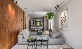 Exclusive architectural villa with panoramic golf and sea views for sale in Nueva Andalucia, Marbella 796356 