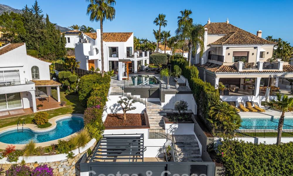 Exclusive architectural villa with panoramic golf and sea views for sale in Nueva Andalucia, Marbella 796370