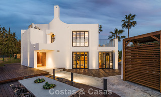 Exclusive architectural villa with panoramic golf and sea views for sale in Nueva Andalucia, Marbella 796378 