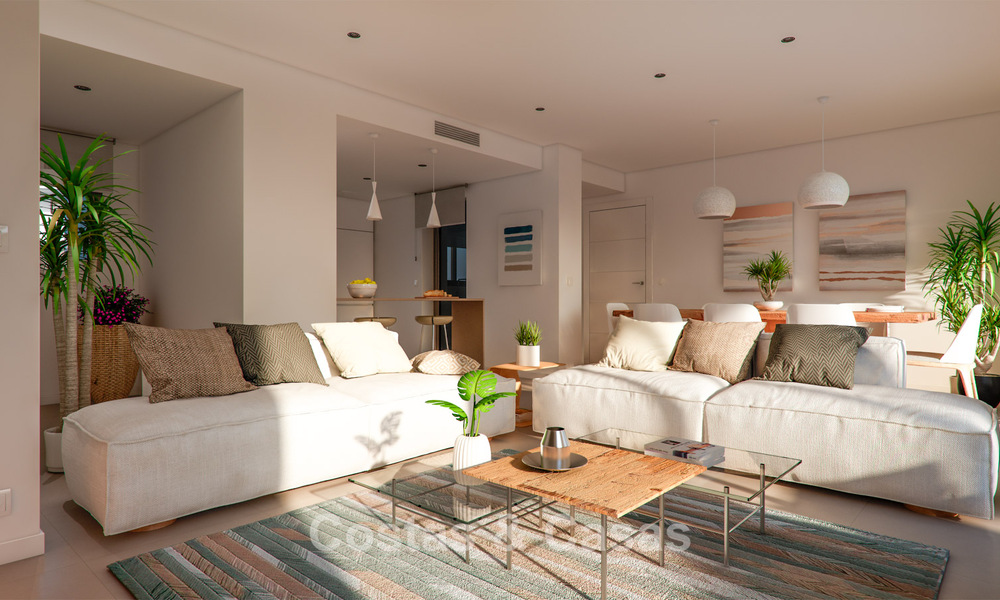 Contemporary luxury apartments with sea views for sale in a new development between Marbella and Sotogrande, Costa del Sol 796327