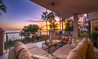 Exclusive frontline beach apartment with panoramic sea views for sale in Estepona town centre 796000 