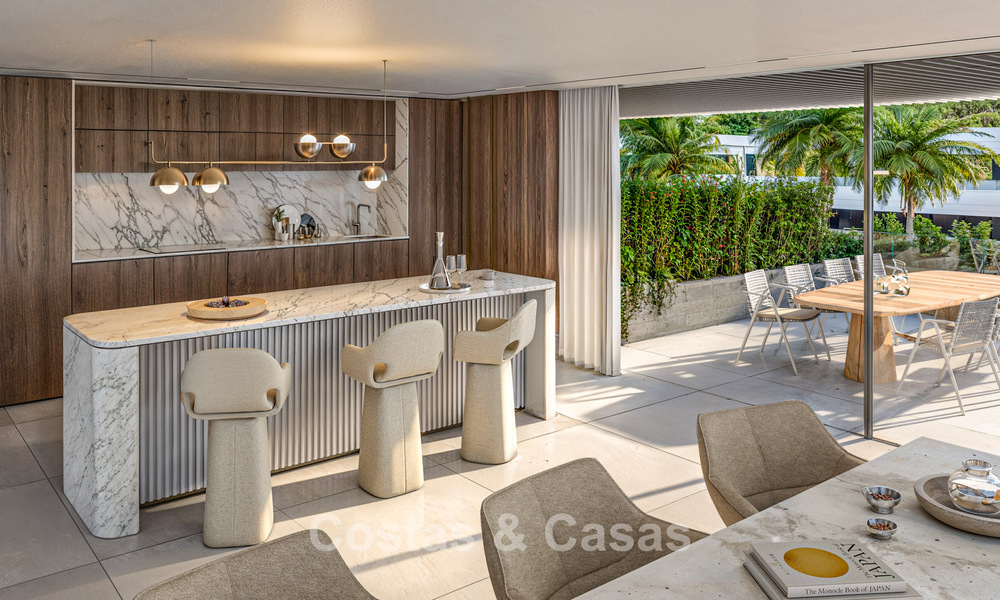 Innovative new-build apartments with avant-garde architecture for sale in the centre of Estepona 795935