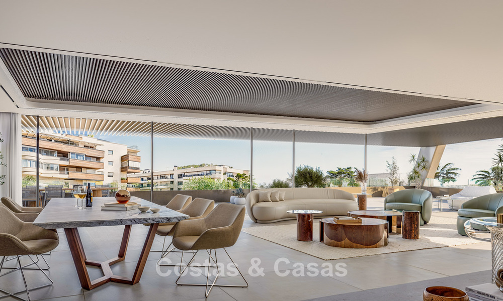 Innovative new-build apartments with avant-garde architecture for sale in the centre of Estepona 795938