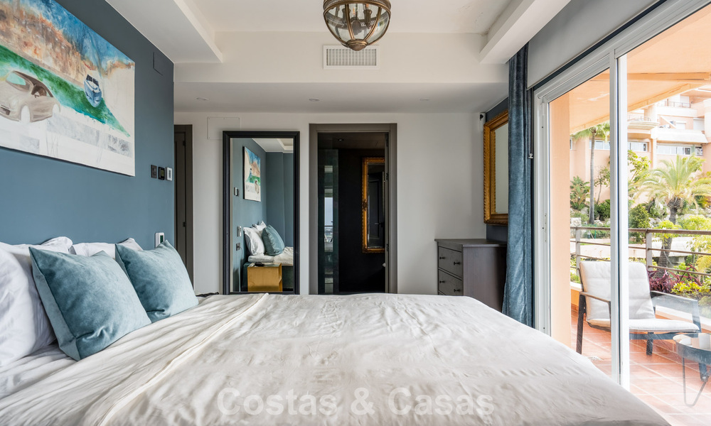 Spacious apartment with panoramic golf and sea views for sale in Nueva Andalucía, Marbella 796922