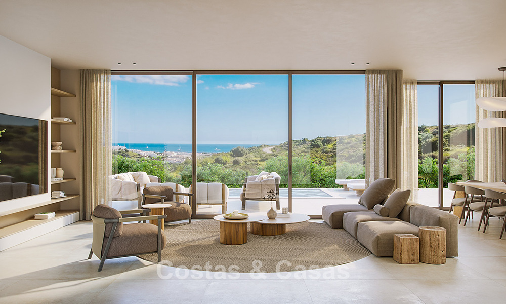 Modern newly built villas for sale frontline golf, close to Estepona town centre 796965