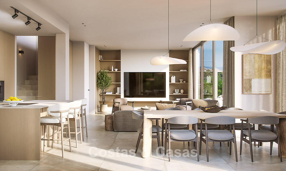 Modern newly built villas for sale frontline golf, close to Estepona town centre 796966