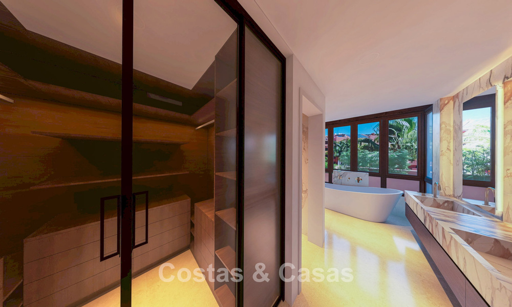 Luxury duplex penthouse for sale in a five-star beachfront complex on the New Golden Mile between Marbella and Estepona 797264