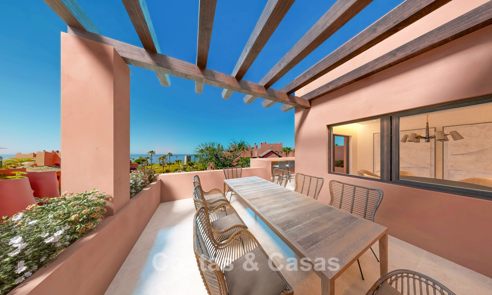 Luxury duplex penthouse for sale in a five-star beachfront complex on the New Golden Mile between Marbella and Estepona 797278
