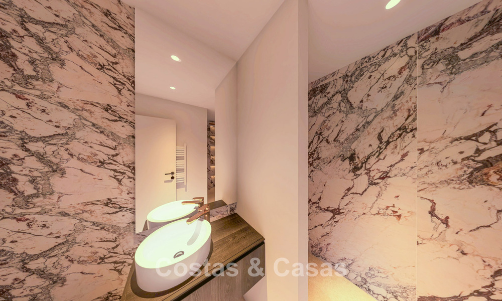 Luxury duplex penthouse for sale in a five-star beachfront complex on the New Golden Mile between Marbella and Estepona 797279