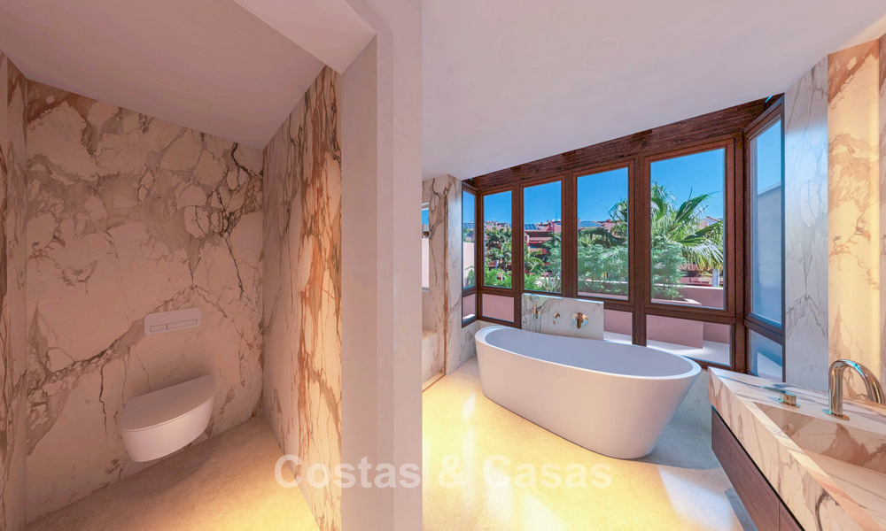 Luxury duplex penthouse for sale in a five-star beachfront complex on the New Golden Mile between Marbella and Estepona 797283