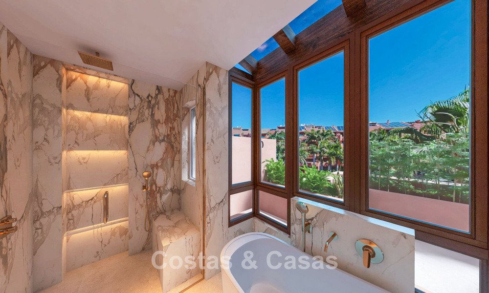 Luxury duplex penthouse for sale in a five-star beachfront complex on the New Golden Mile between Marbella and Estepona 797284