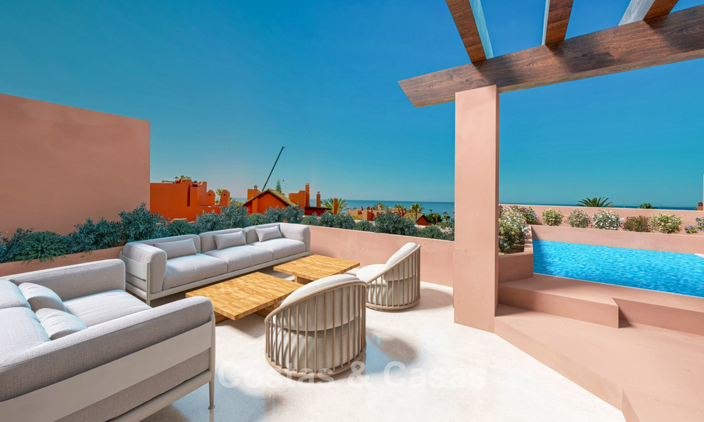 Luxury duplex penthouse for sale in a five-star beachfront complex on the New Golden Mile between Marbella and Estepona 797286
