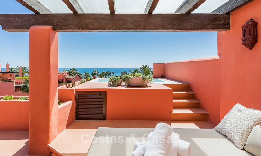 Luxury duplex penthouse for sale in a five-star beachfront complex on the New Golden Mile between Marbella and Estepona 797743