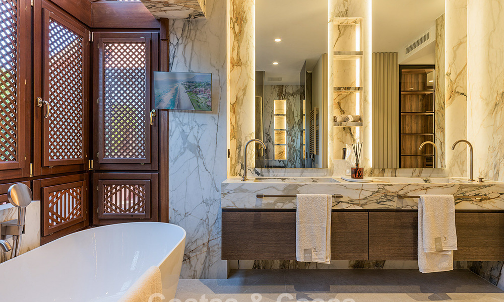 Luxury duplex penthouse for sale in a five-star beachfront complex on the New Golden Mile between Marbella and Estepona 797796