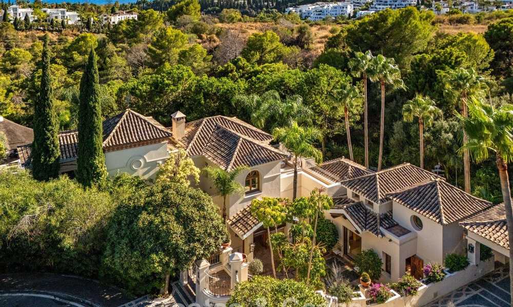 Remarkable Spanish luxury villa with sea view for sale in a green oasis on Marbella’s Golden Mile 798180