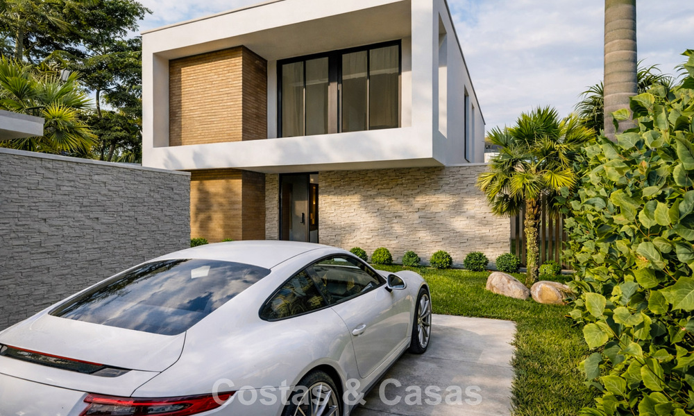 New, modernist luxury villa for sale frontline golf in Mijas, Costa del Sol 798118