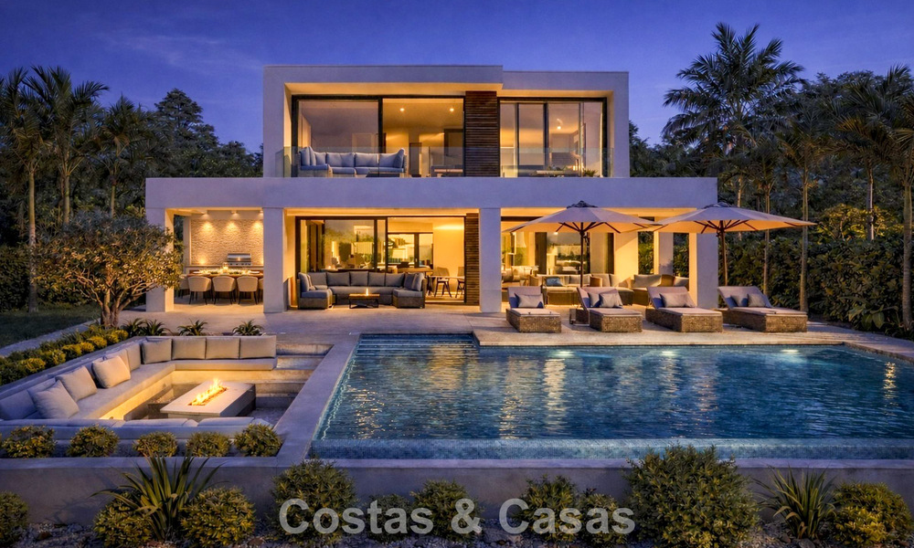 New, modernist luxury villa for sale frontline golf in Mijas, Costa del Sol 798119