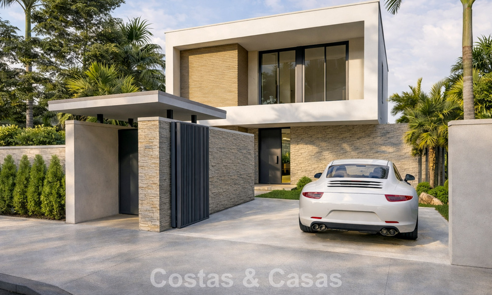 New, modernist luxury villa for sale frontline golf in Mijas, Costa del Sol 798124