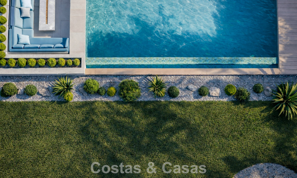 New, modernist luxury villa for sale frontline golf in Mijas, Costa del Sol 798125