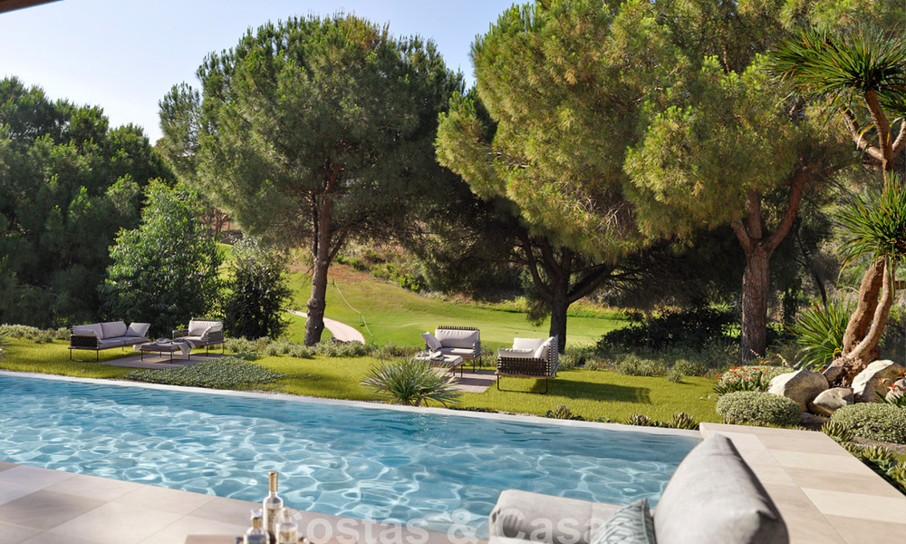 New, modernist luxury villa for sale frontline golf in Mijas, Costa del Sol 798131