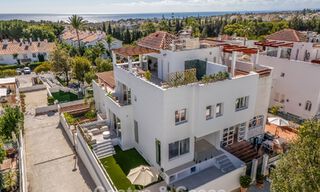 Renovated townhouse for sale on the golden mile, within walking distance of the beach and Puente Romano, Marbella 797305 