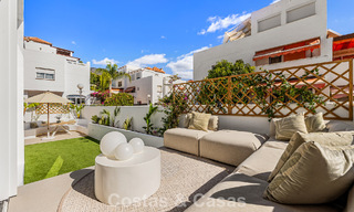 Renovated townhouse for sale on the golden mile, within walking distance of the beach and Puente Romano, Marbella 797329 