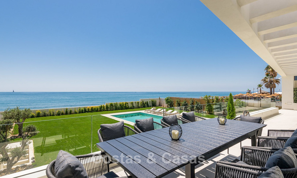 Exclusive, modern beachfront villa for sale with direct access to the beach in Mijas, Costa del Sol 797382