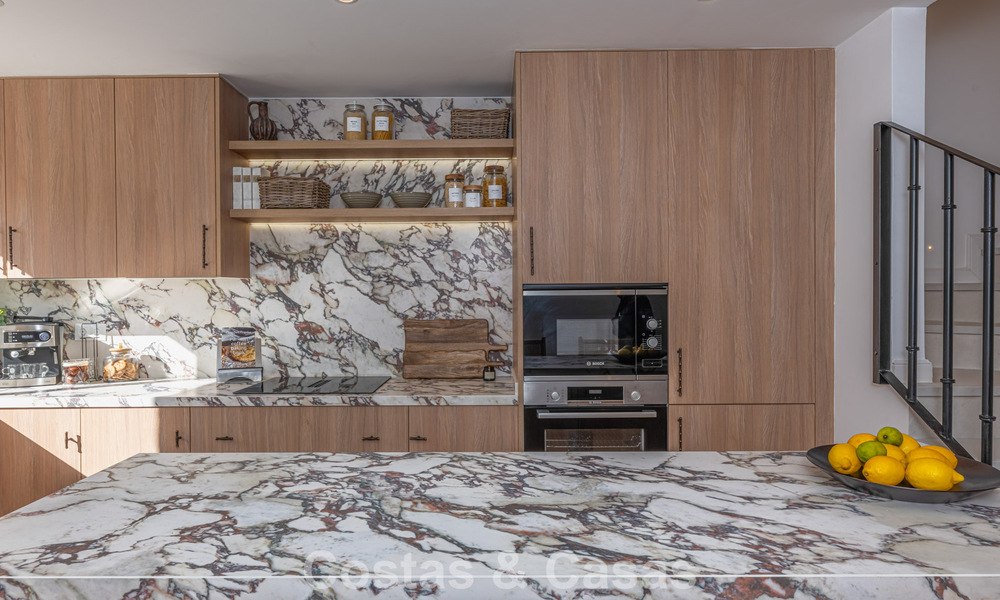 Contemporary renovated townhouse for sale in Aloha, surrounded by golf courses in Nueva Andalucía, Marbella 797916