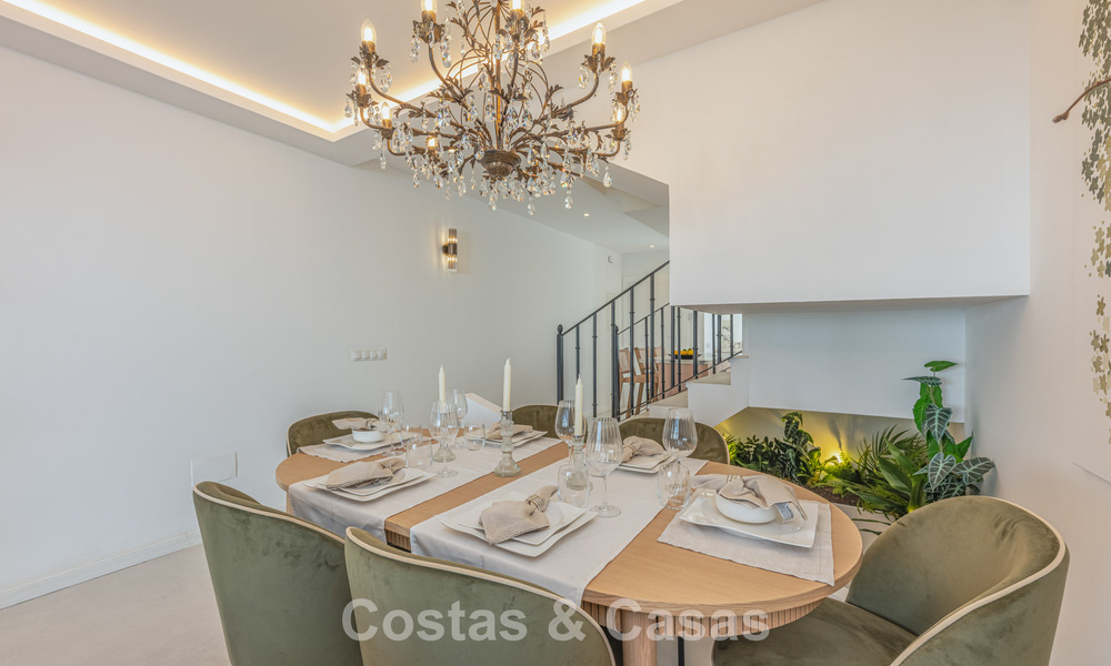 Contemporary renovated townhouse for sale in Aloha, surrounded by golf courses in Nueva Andalucía, Marbella 797925