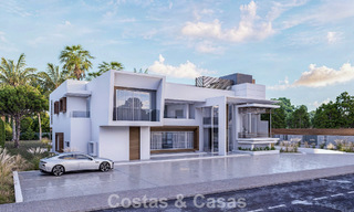 Exclusive modern villa under construction for sale in Guadalmina Baja, Marbella 798831 