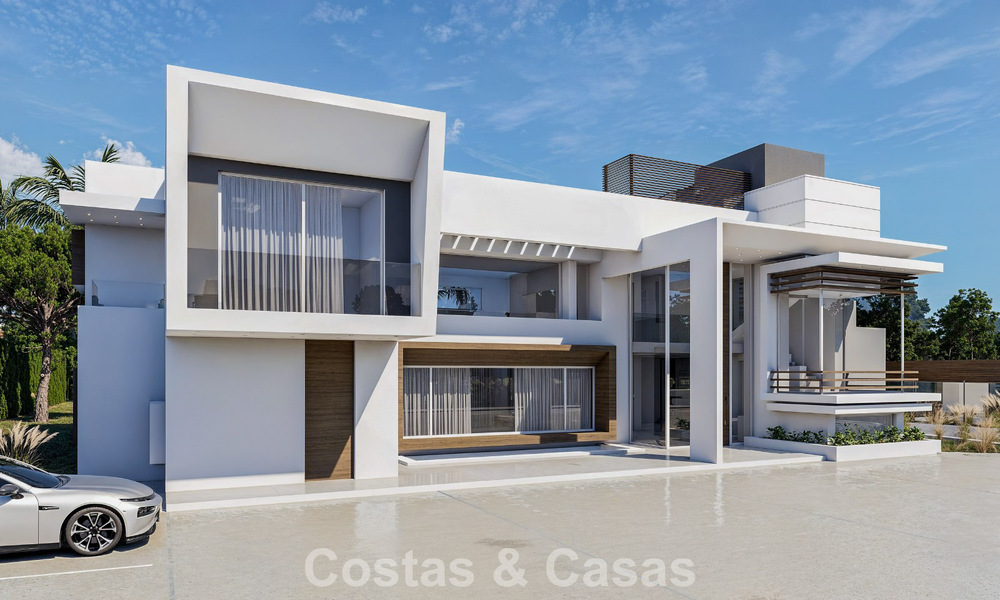 Exclusive modern villa under construction for sale in Guadalmina Baja, Marbella 798834