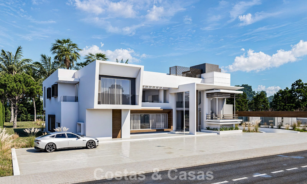 Exclusive modern villa under construction for sale in Guadalmina Baja, Marbella 798837