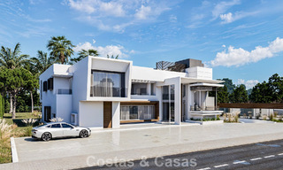 Exclusive modern villa under construction for sale in Guadalmina Baja, Marbella 798837 