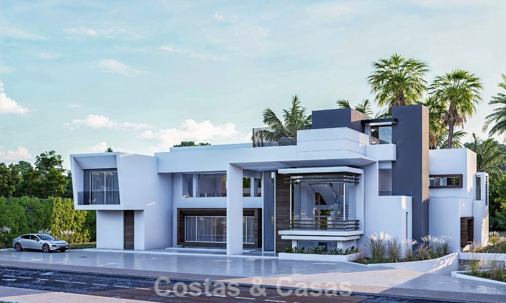 Exclusive modern villa under construction for sale in Guadalmina Baja, Marbella 798838