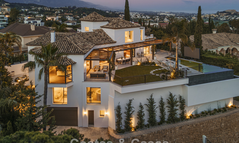 Royal villa in a contemporary Mediterranean architectural style for sale in a gated community in Marbella - Benahavís 799064