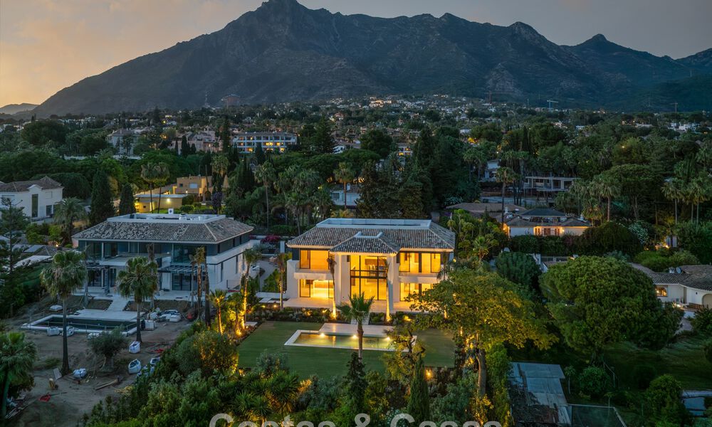 New, modern architectural villa with breathtaking sea views for sale on Marbella’s Golden Mile 799285