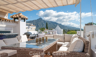 Beautiful townhouse with panoramic views for sale within walking distance of amenities in Nueva Andalucía, Marbella 799508 